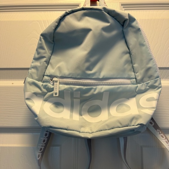 Adidas Mini Backpack - Light blue & white (NWOT) - Picture 3 of 4